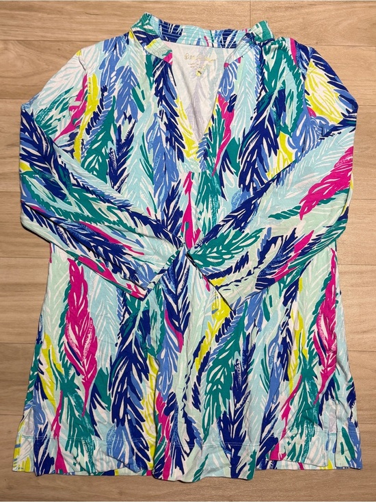 Lilly Pulitzer Tops - Lilly Pulitzer Light as a Feather Sophie Tunic Shirt Multicolor Stretch Size Med